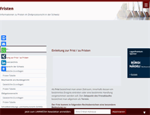 Tablet Screenshot of fristen.ch